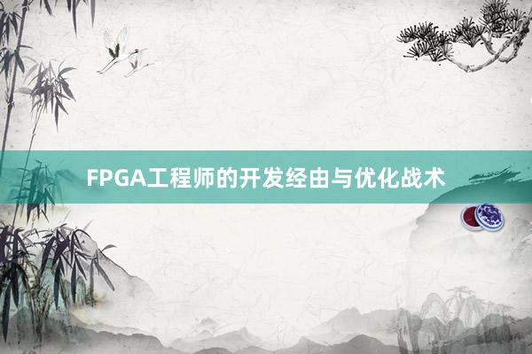 FPGA工程师的开发经由与优化战术